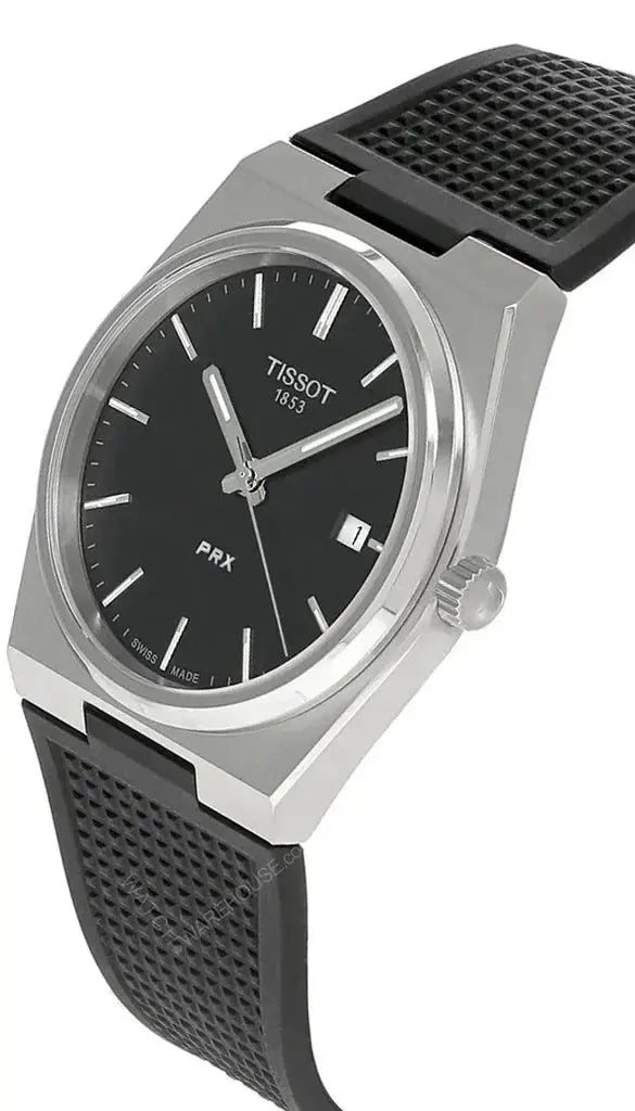 Tissot T137.410.17.051.00 PRX Black Dial Black Rubber Strap Watch For Men Tissot