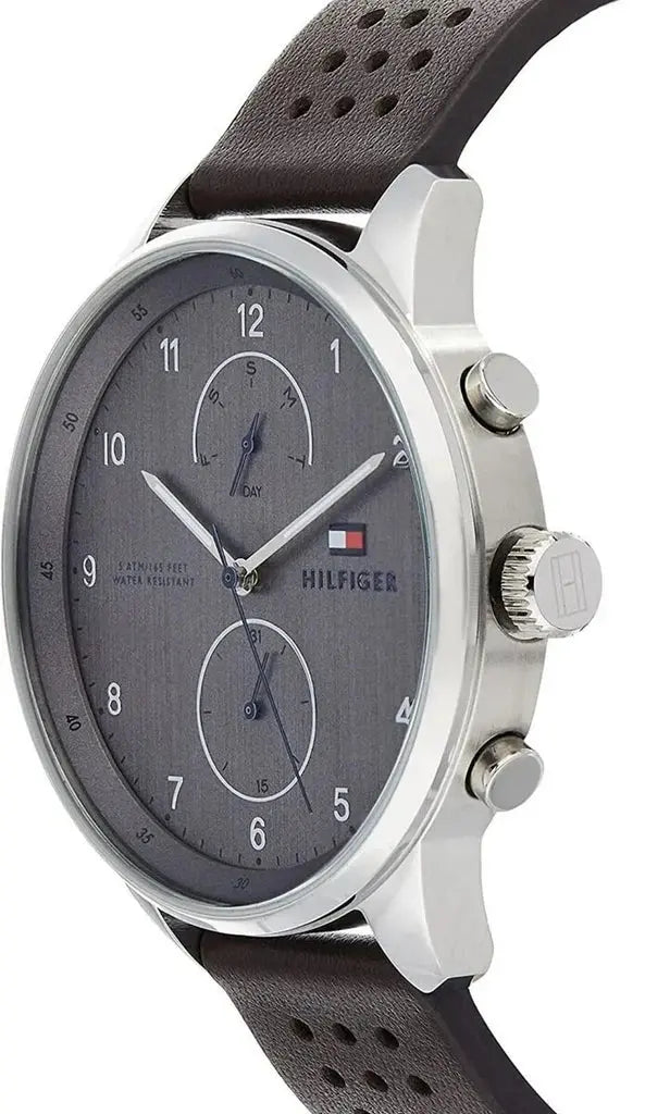 Tommy Hilfiger 1791579 Chase Quartz Brown Dial Brown Leather Strap Watch for Men Tommy Hilfiger