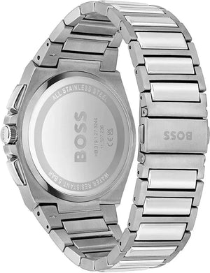 Hugo Boss 1514048 Steer Chronograph Blue Dial Silver Steel Strap Watch For Men Hugo Boss
