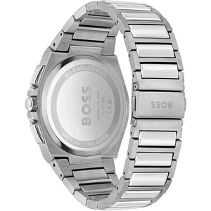 Hugo Boss 1514048 Steer Chronograph Blue Dial Silver Steel Strap Watch For Men Hugo Boss