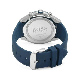 Hugo Boss 1513717 Velocity Mens' Black & Blue Rubber Strap Chrono Watch Hugo Boss