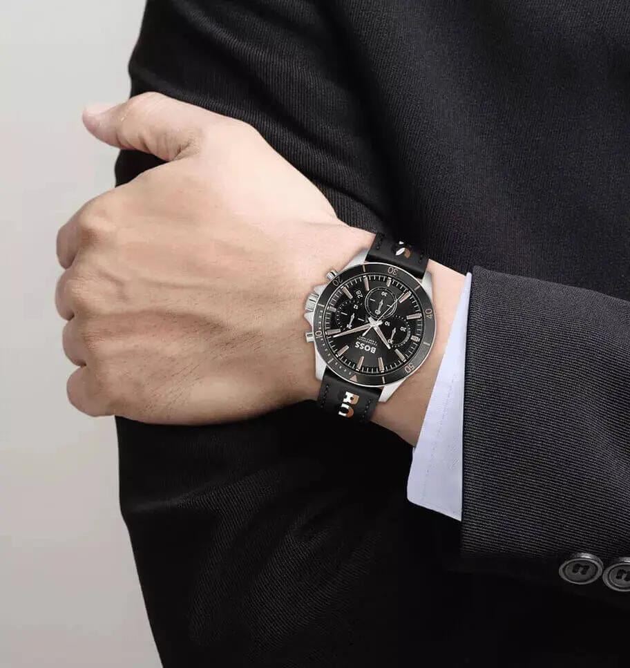 HUGO BOSS 1514121 TROPER MENS WATCH BLACK DIAL BLACK Hugo Boss