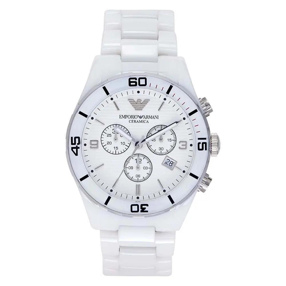 Emporio Armani AR1424 White Ceramica Men's Watch Emporio Armani