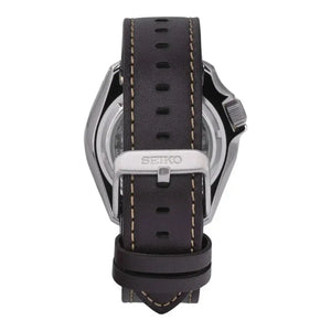 Seiko SSK036K1 5 Sports SKX GMT Automatic Mocha Black Dial Brown Leather Strap Watch For Men Seiko