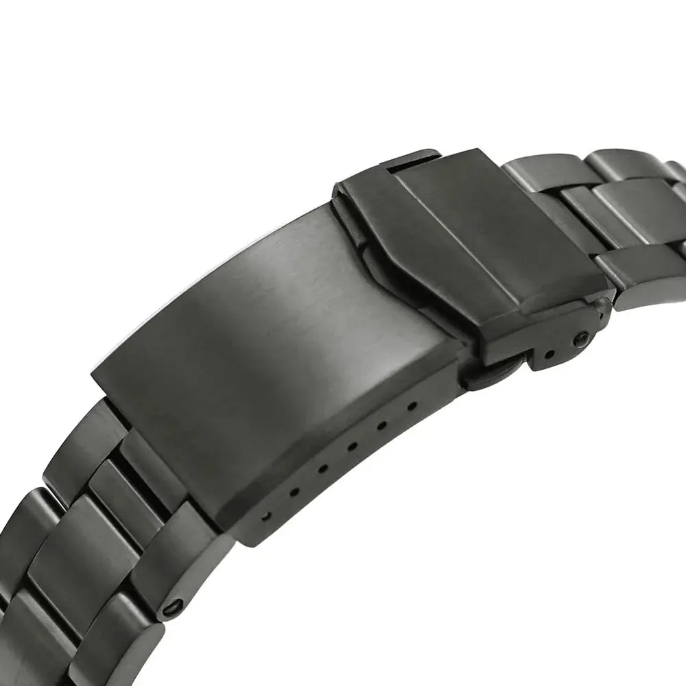 Seiko SRPD65K1 5 Sports Automatic Black Dial Black Steel Strap Watch For Men Seiko