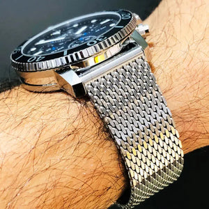 Tissot T120.417.11.041.02 Seastar 1000 Chronograph Blue Dial Silver Mesh Bracelet Watch For Men Tissot