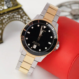 Tissot T120.410.22.051.00 Seastar 1000 Black Dial Two Tone Steel Strap Watch For Men Tissot