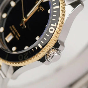 Tissot T120.410.22.051.00 Seastar 1000 Black Dial Two Tone Steel Strap Watch For Men Tissot