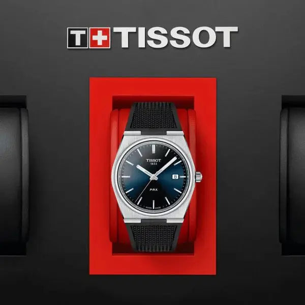 Tissot T137.410.17.041.00 PRX Blue Dial Black Rubber Strap Watch For Men Tissot