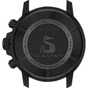 Tissot T120.417.37.051.02 Seastar 1000 Chronograph Black Dial Black Rubber Strap Watch For Men Tissot