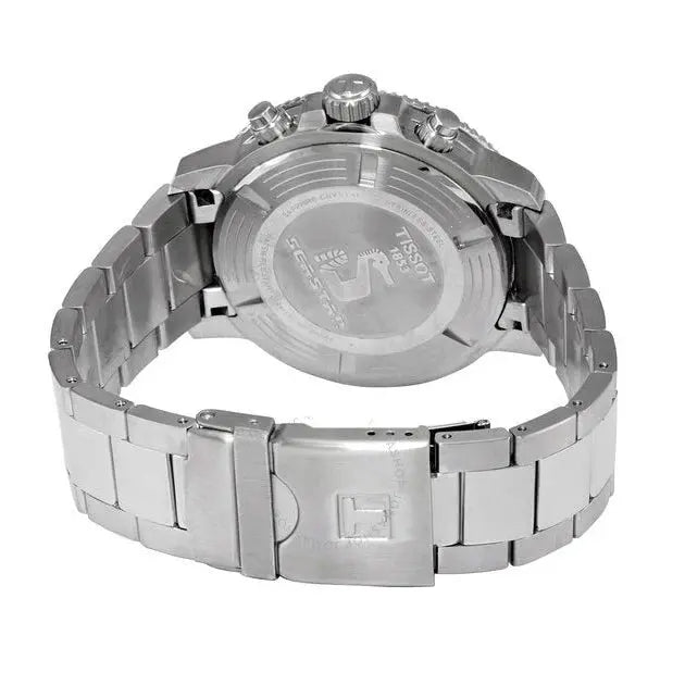 Tissot T120.417.11.051.01 Seastar 1000 Chronograph Black Dial Silver Steel Strap Watch For Men Tissot