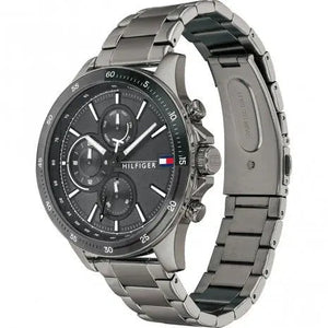 Tommy Hilfiger 1791719 Bank Grey Dial Grey Steel Strap Watch for Men Tommy Hilfiger