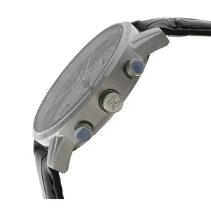 Tommy Hilfiger 1791401 Kane Quartz Black Dial Black Leather Strap Watch for Men Tommy Hilfiger