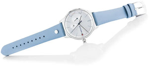 Tommy Hilfiger 1782023 Brooke Silver Dial Blue Leather Strap Watch for Women Tommy Hilfiger