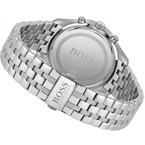 Hugo Boss 1513869 Associate Black Dial Silver Steel Strap Watch for Men Hugo Boss