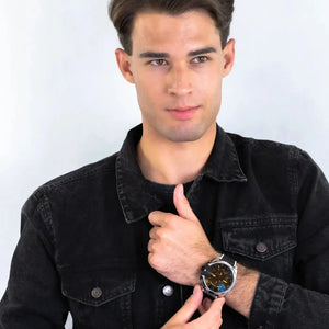 Diesel Mega DZ4523 Chief Chronograph Black Dial Grey Nylon Strap Watch For Men Diesel