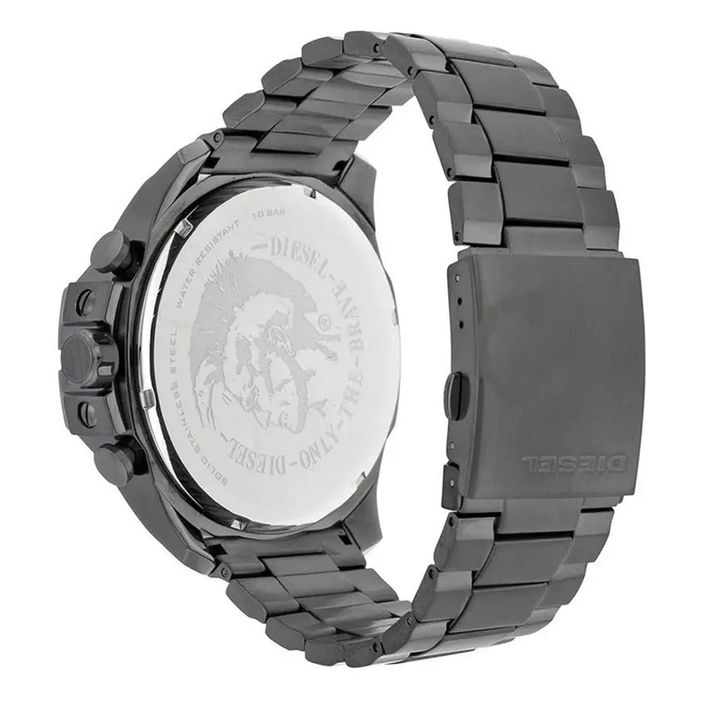 Diesel DZ4282 Mega Chief Chronograph Grey Dial Grey Steel Strap Watch for Men Diesel