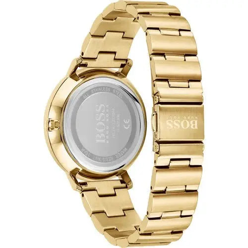Hugo Boss 1502572 Prima Gold Dial Gold Steel Strap Watch for Women Hugo Boss