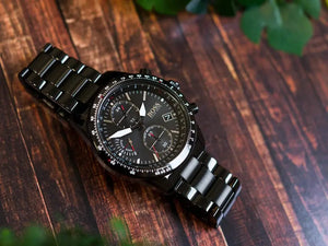 Hugo Boss 1513854 Pilot Edition Chronograph Black Dial Black Steel Strap Watch for Men Hugo Boss