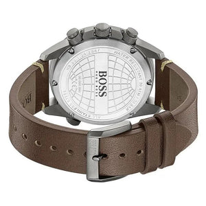 Hugo Boss 1513773 Nomad Blue Dial Brown Leather Strap Watch for Men Hugo Boss
