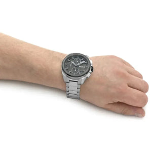 Hugo Boss 1513951 Volane Grey Dial Silver Steel Strap Watch for Men Hugo Boss