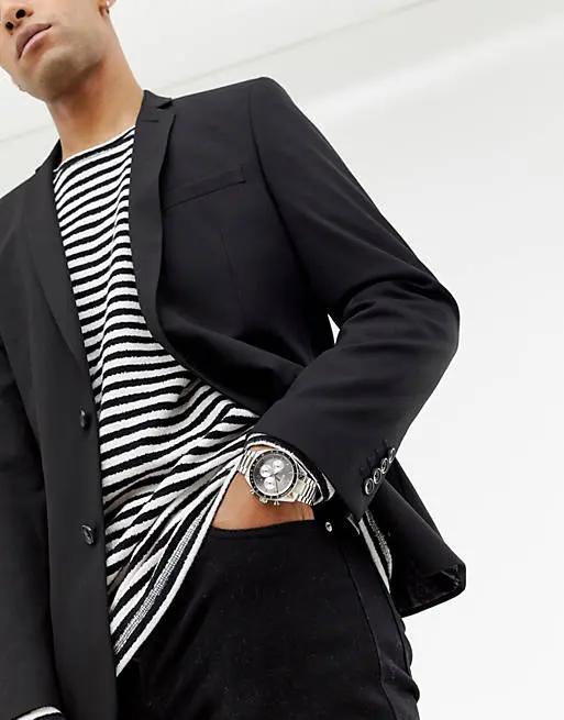 Hugo Boss 1513634 Trophy Chronograph Grey Dial Silver Steel Strap Watch for Men Hugo Boss