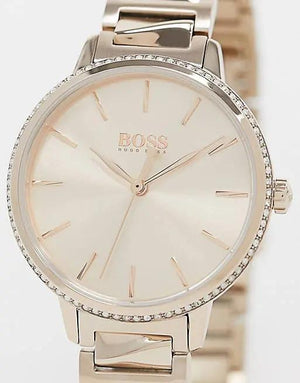 Hugo Boss 1502540 Signature Gold Dial Gold Stainless Steel Strap Watch for Women Hugo Boss