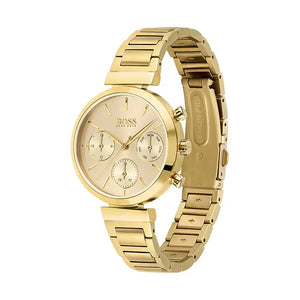 Hugo Boss 1502532 Flawless Gold Dial Gold Steel Strap Watch for Women Hugo Boss