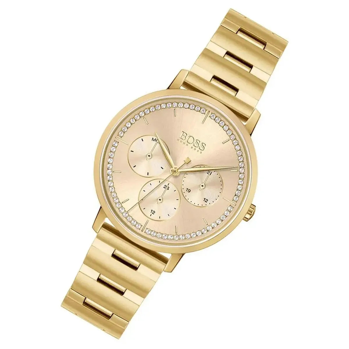Hugo Boss 1502572 Prima Gold Dial Gold Steel Strap Watch for Women Hugo Boss