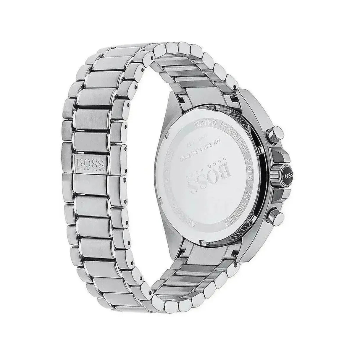 Hugo Boss 1513081 Chronograph Driver Blue Dial Silver Steel Strap Watch for Men Hugo Boss