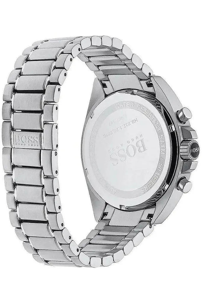 Hugo Boss 1513081 Chronograph Driver Blue Dial Silver Steel Strap Watch for Men Hugo Boss