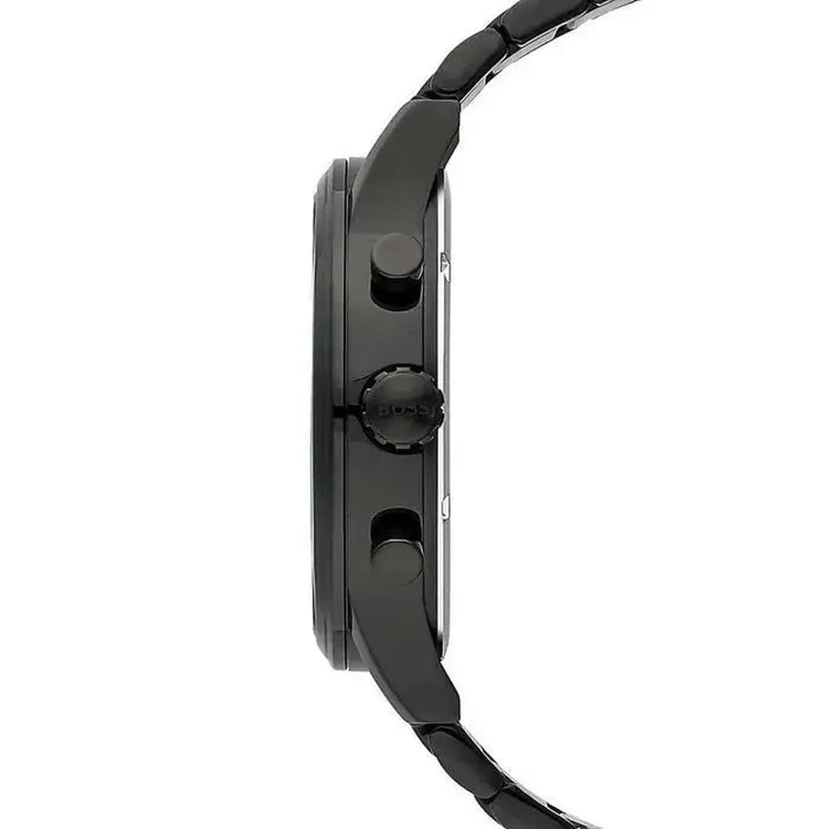 Hugo Boss 1513180 Chronograph Black Dial Black Steel Strap Watch for Men Hugo Boss