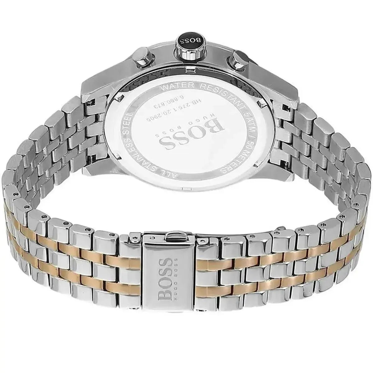 Hugo Boss 1513385 Jet Silver Dial Two Tone Steel Strap Watch for Men Hugo Boss