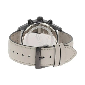 Hugo Boss 1513562 Grand Prix Chronograph Black Dial Grey Leather Strap Watch for Men Hugo Boss