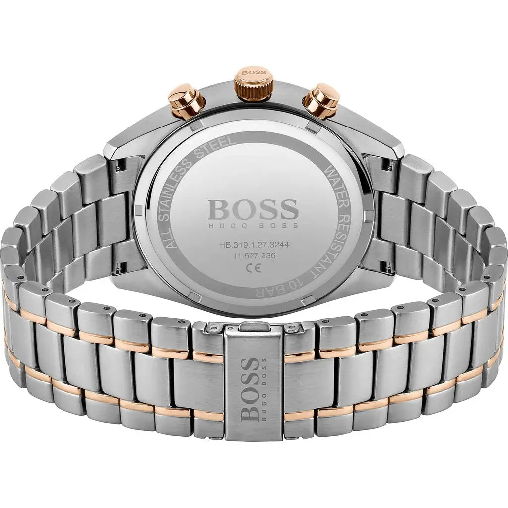 Hugo Boss 1513634 Trophy Chronograph Grey Dial Silver Steel Strap Watch for Men Hugo Boss