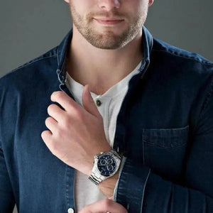 Hugo Boss 1513755 Hero Sport Blue Dial Silver Steel Strap Watch for Men Hugo Boss