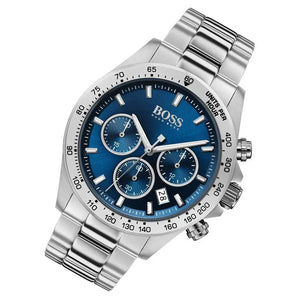 Hugo Boss 1513755 Hero Sport Blue Dial Silver Steel Strap Watch for Men Hugo Boss