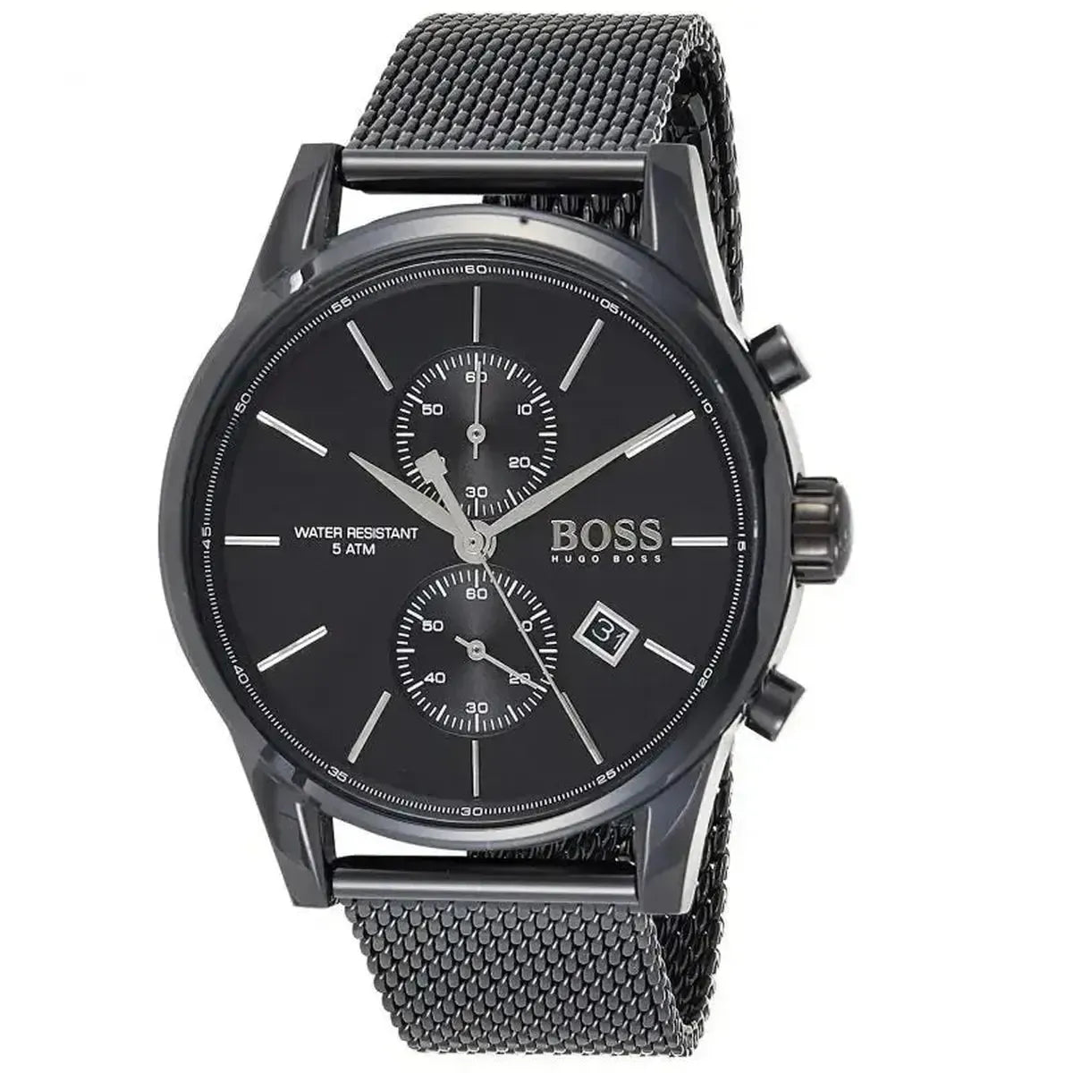 Hugo Boss 1513769 Associate Black Dial Black Mesh Bracelet Watch for Men Hugo Boss