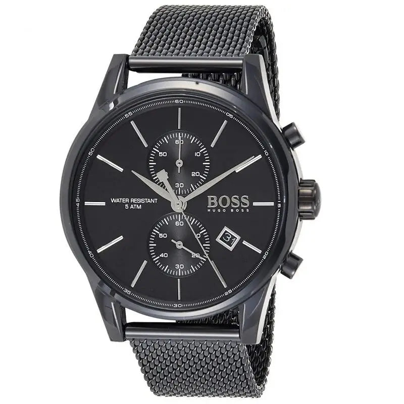Hugo Boss 1513769 Associate Black Dial Black Mesh Bracelet Watch for Men Hugo Boss