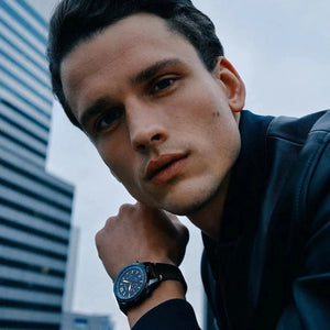 Hugo Boss 1513773 Nomad Blue Dial Brown Leather Strap Watch for Men Hugo Boss