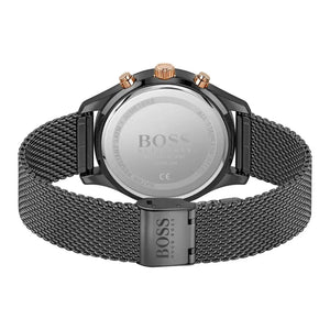 Hugo Boss 1513811 Associate Black Dial Black Mesh Bracelet Watch for Men Hugo Boss