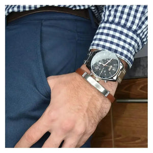 Hugo Boss 1513819 Champion Chronograph Black Dial Two Tone Steel Strap Watch for Men Hugo Boss