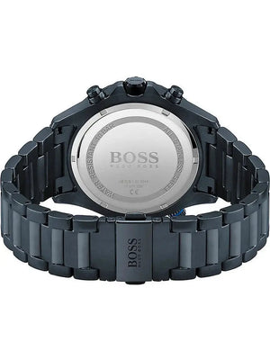 Hugo Boss 1513824 Globetrotter Black Dial Black Steel Strap Watch for Men Hugo Boss