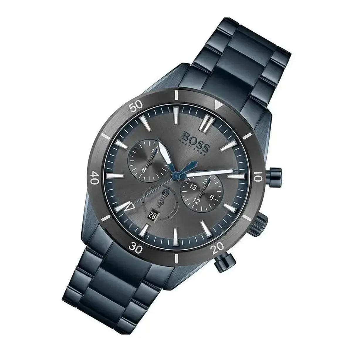 Hugo Boss 1513675 Trophy Black Dial Black Steel Strap Watch for Men Hugo Boss