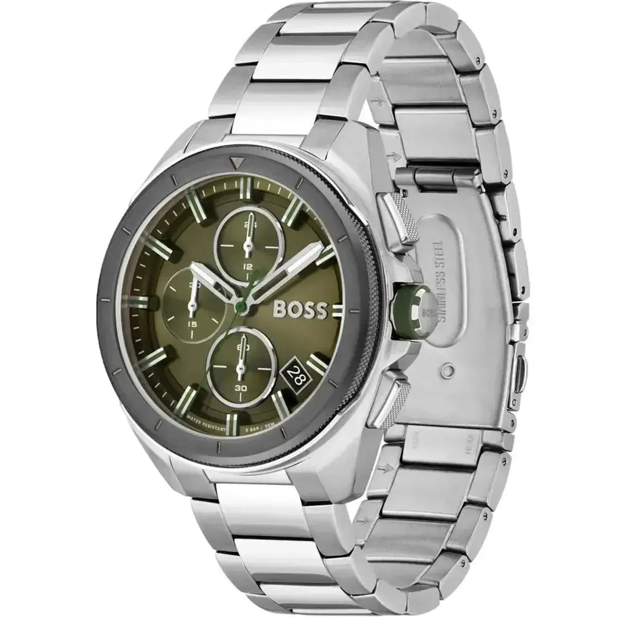Hugo Boss 1513951 Volane Grey Dial Silver Steel Strap Watch for Men Hugo Boss