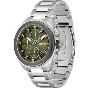 Hugo Boss 1513951 Volane Grey Dial Silver Steel Strap Watch for Men Hugo Boss
