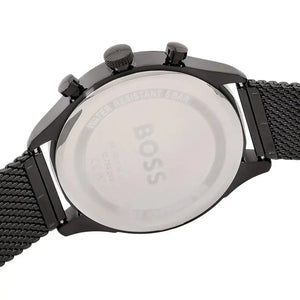 Hugo Boss 1514065 Gregor Chronograph Black Dial Black Mesh Bracelet Watch For Men Hugo Boss