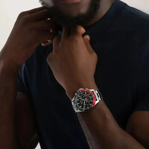 Hugo Boss 1514108 Troper Chronograph Black Dial Silver Steel Strap Watch For Men Hugo Boss