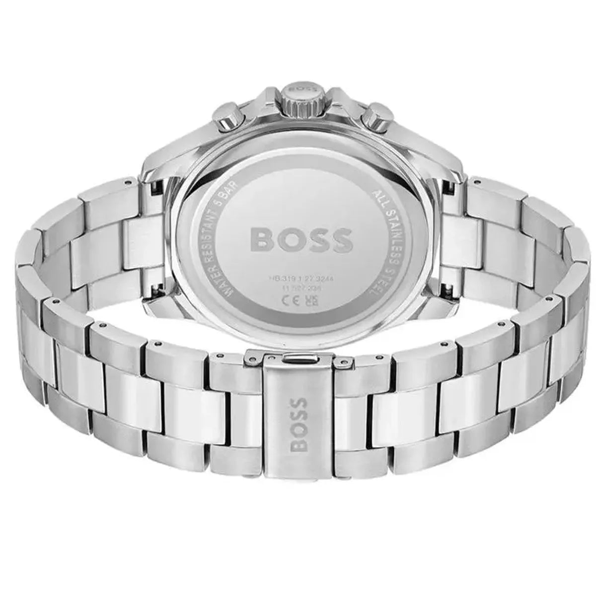 Hugo Boss 1514108 Troper Chronograph Black Dial Silver Steel Strap Watch For Men Hugo Boss