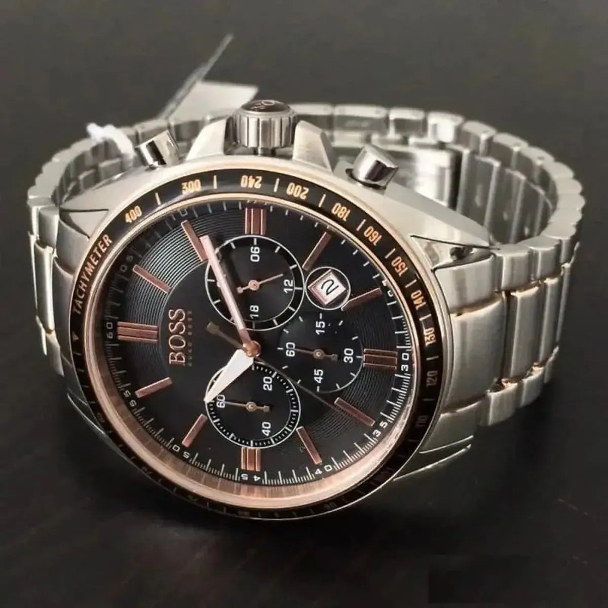 Hugo Boss 1513094 Driver Sport Grey Dial Grey Steel Strap Watch for Men Hugo Boss